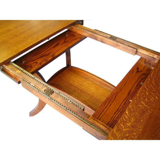 QW Amish Galveston Double Pedestal Table - 371Y-GALVESTONDBL