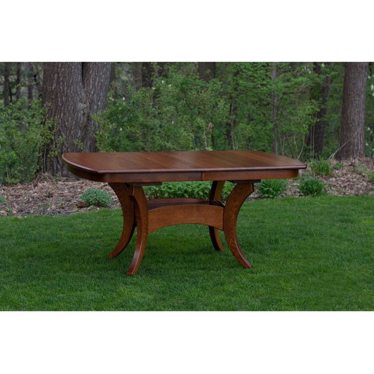 QW Amish Galveston Double Pedestal Table - 371Y-GALVESTONDBL