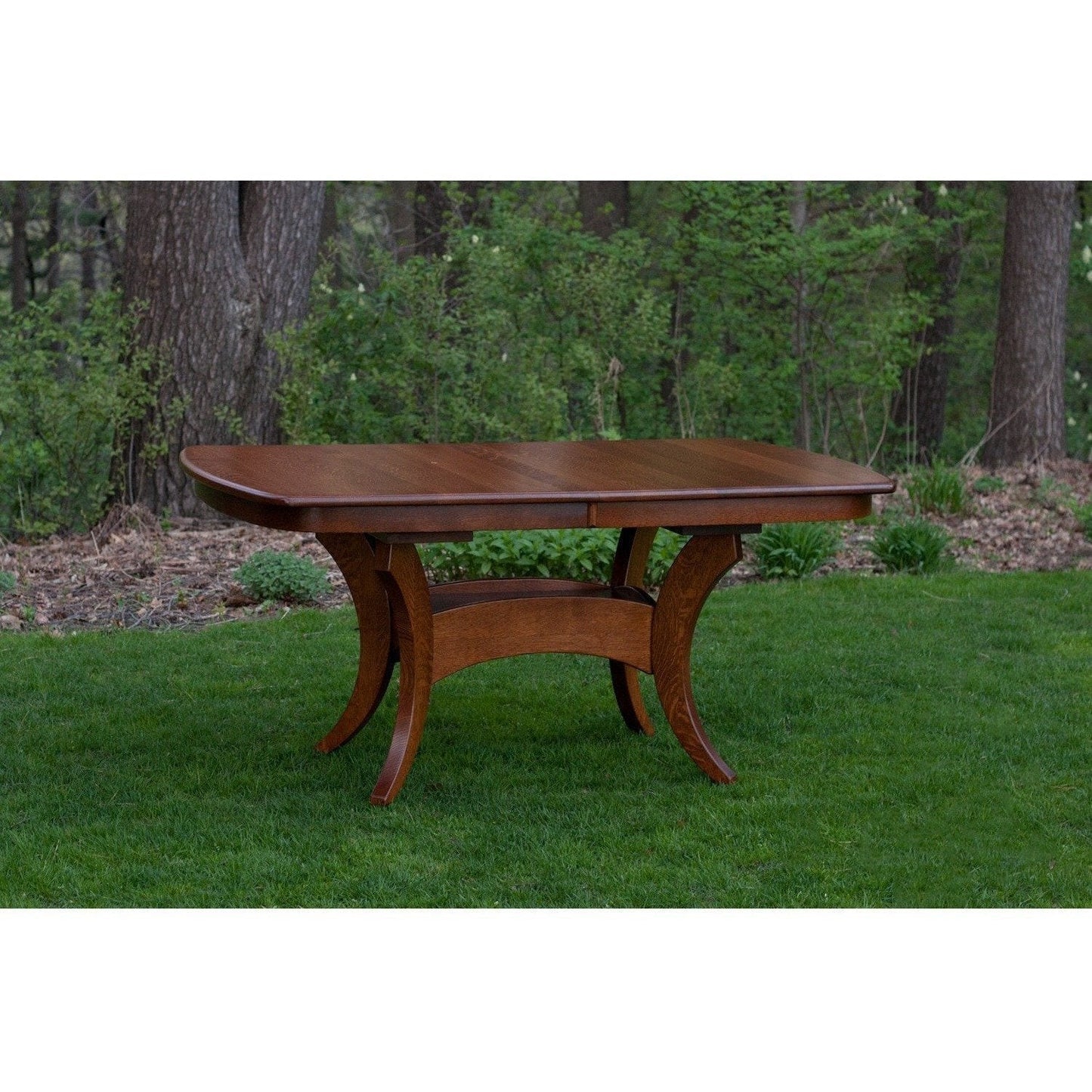 QW Amish Galveston Double Pedestal Table - 371Y-GALVESTONDBL