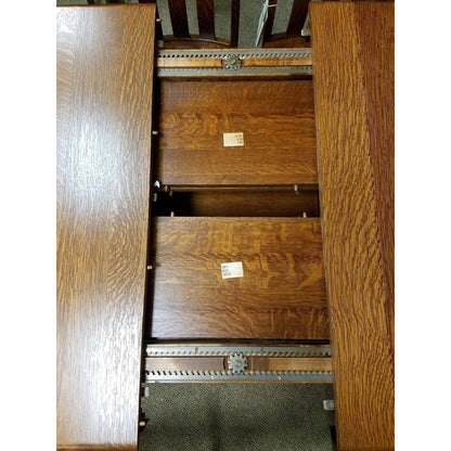 QW Amish Galveston Double Pedestal Table - 371Y-GALVESTONDBL