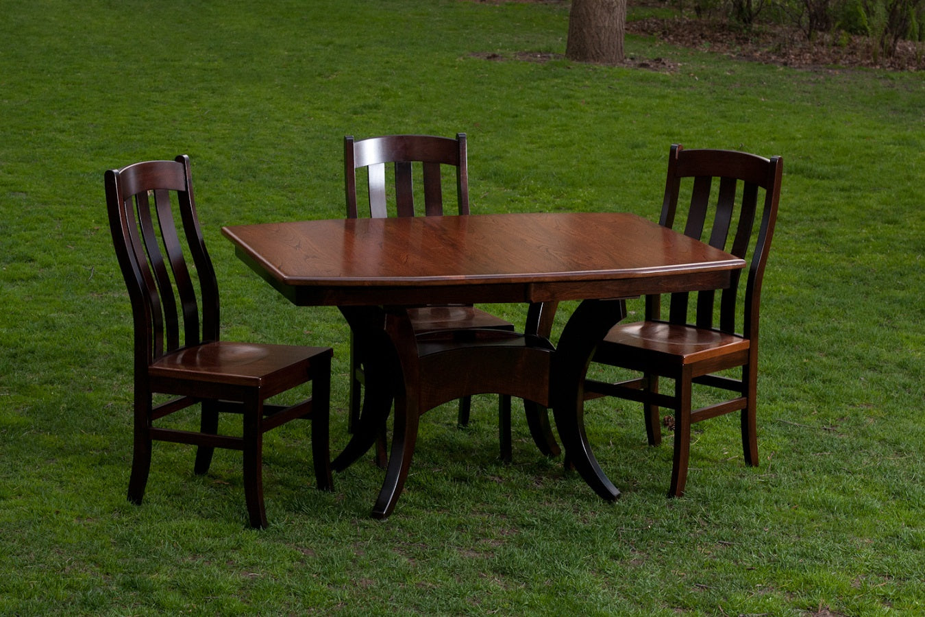 QW Amish Galveston Single Pedestal Table - 371Y-GALVESTONSGL