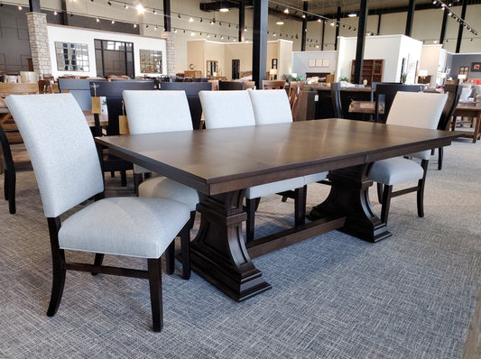 QW Amish Georgetown 9pc Set - 371Y-LEXINGTON|258M-CRA-401-SIDE-ADD STRETCH-FAB