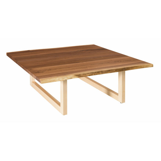 QW Amish Kalispel 48" Square Live Edge Coffee Table - 329V-KL4848C