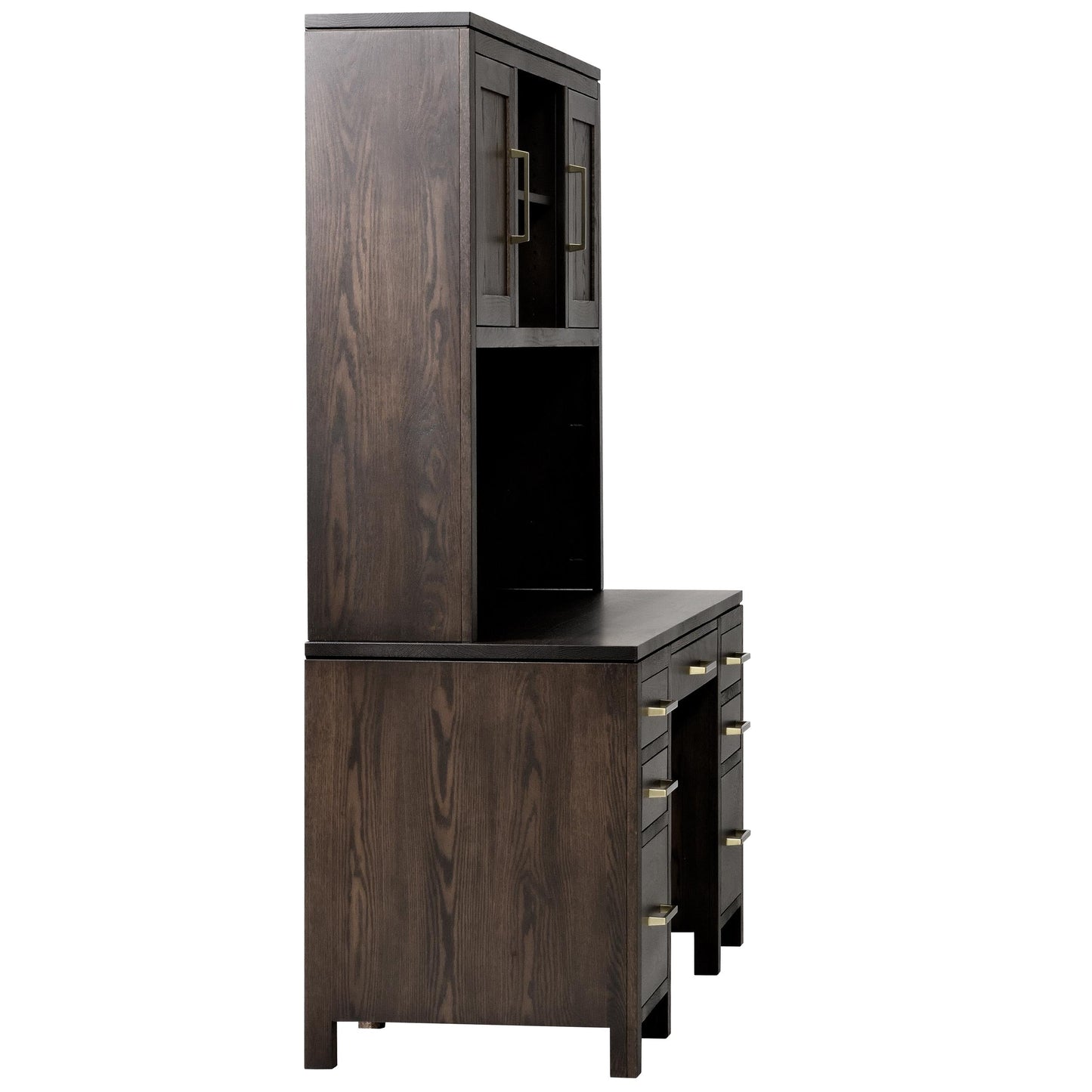 QW Amish Leon Wall Desk w/ Optional Hutch - 857W-L-701-WD