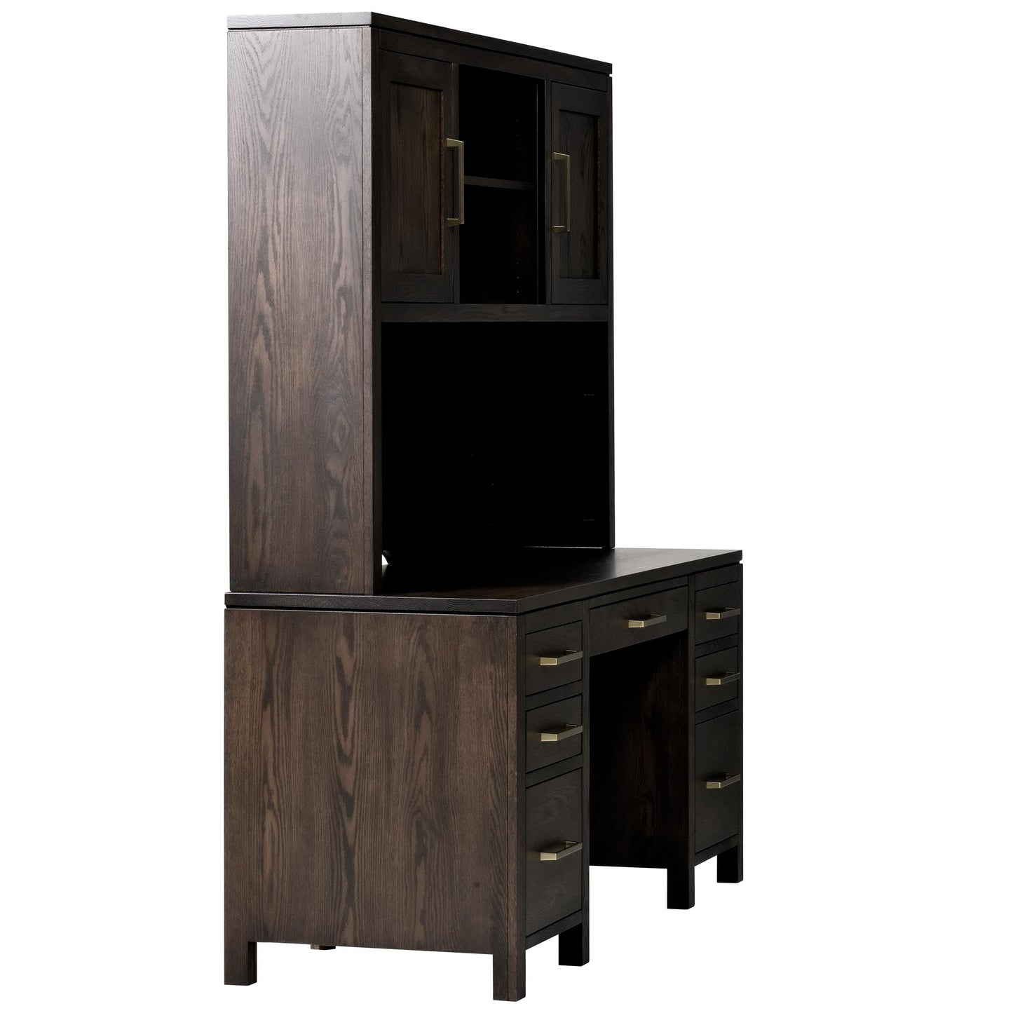 QW Amish Leon Wall Desk w/ Optional Hutch - 857W-L-701-WD