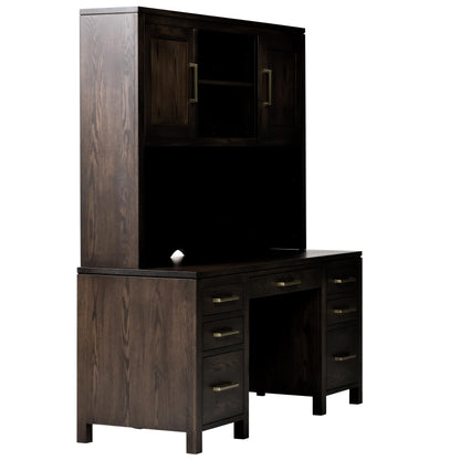 QW Amish Leon Wall Desk w/ Optional Hutch - 857W-L-701-WD