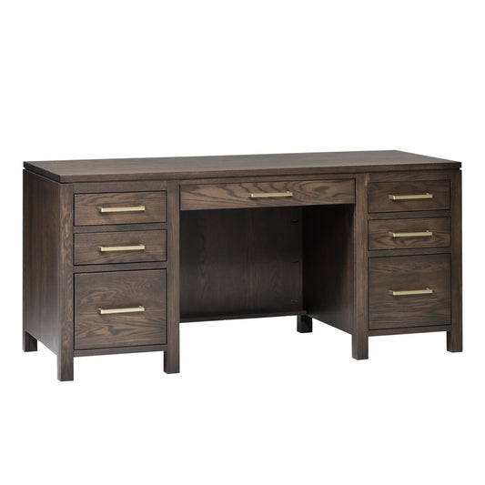 QW Amish Leon Wall Desk w/ Optional Hutch - 857W-L-701-WD