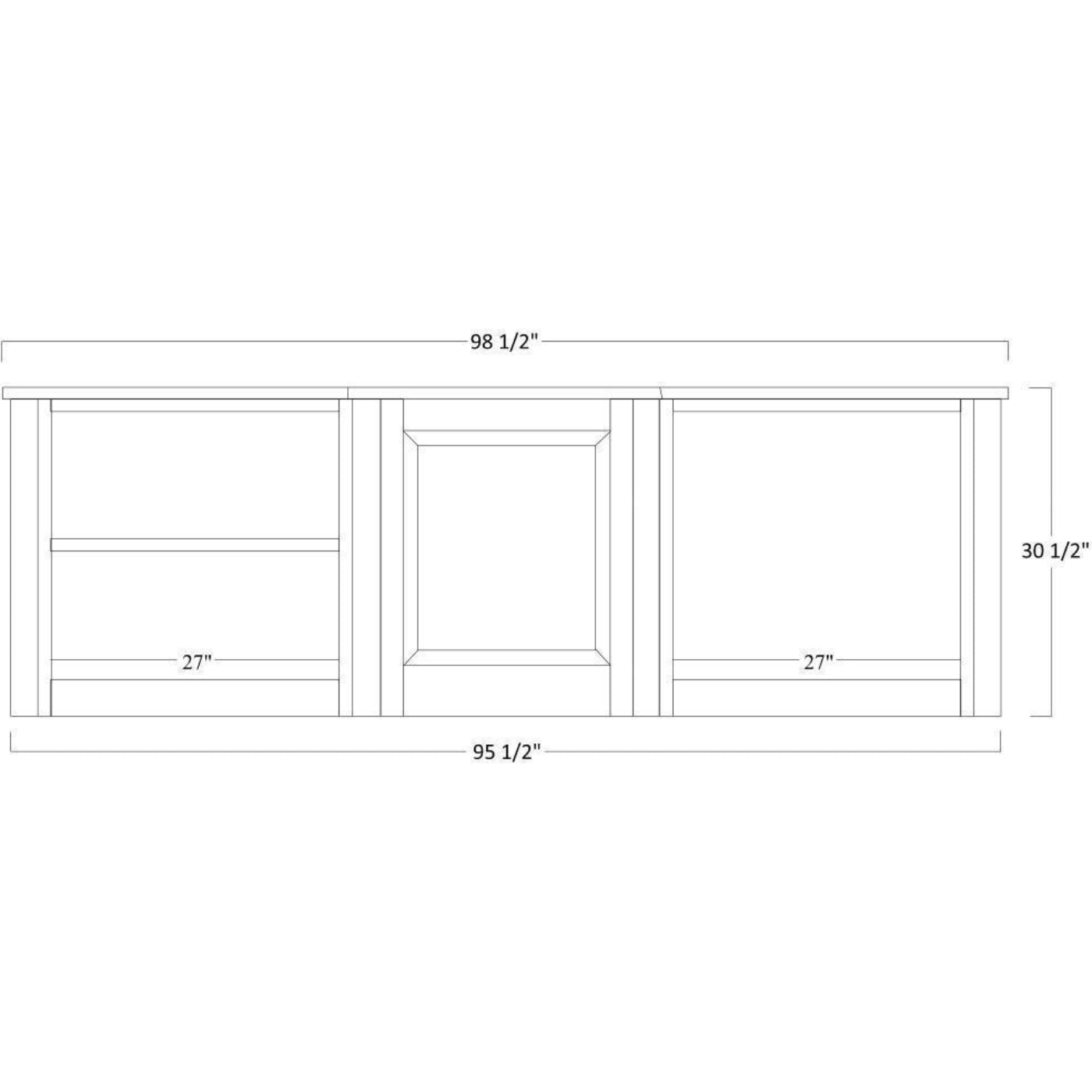 QW Amish Lexington Office Partner Desk & Three-Piece Hutch - 450C-LEX-321-317-GLD