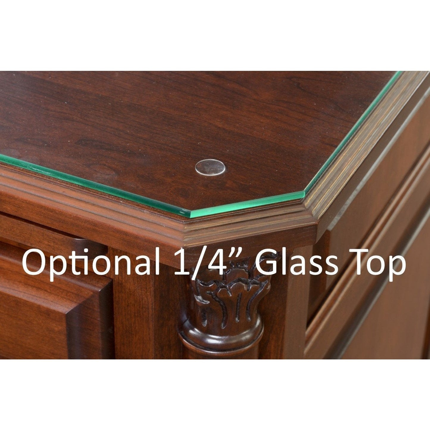 QW Amish Lincoln Office Double Door Base & Bookshelf Hutch - 450C-LIN-510-515