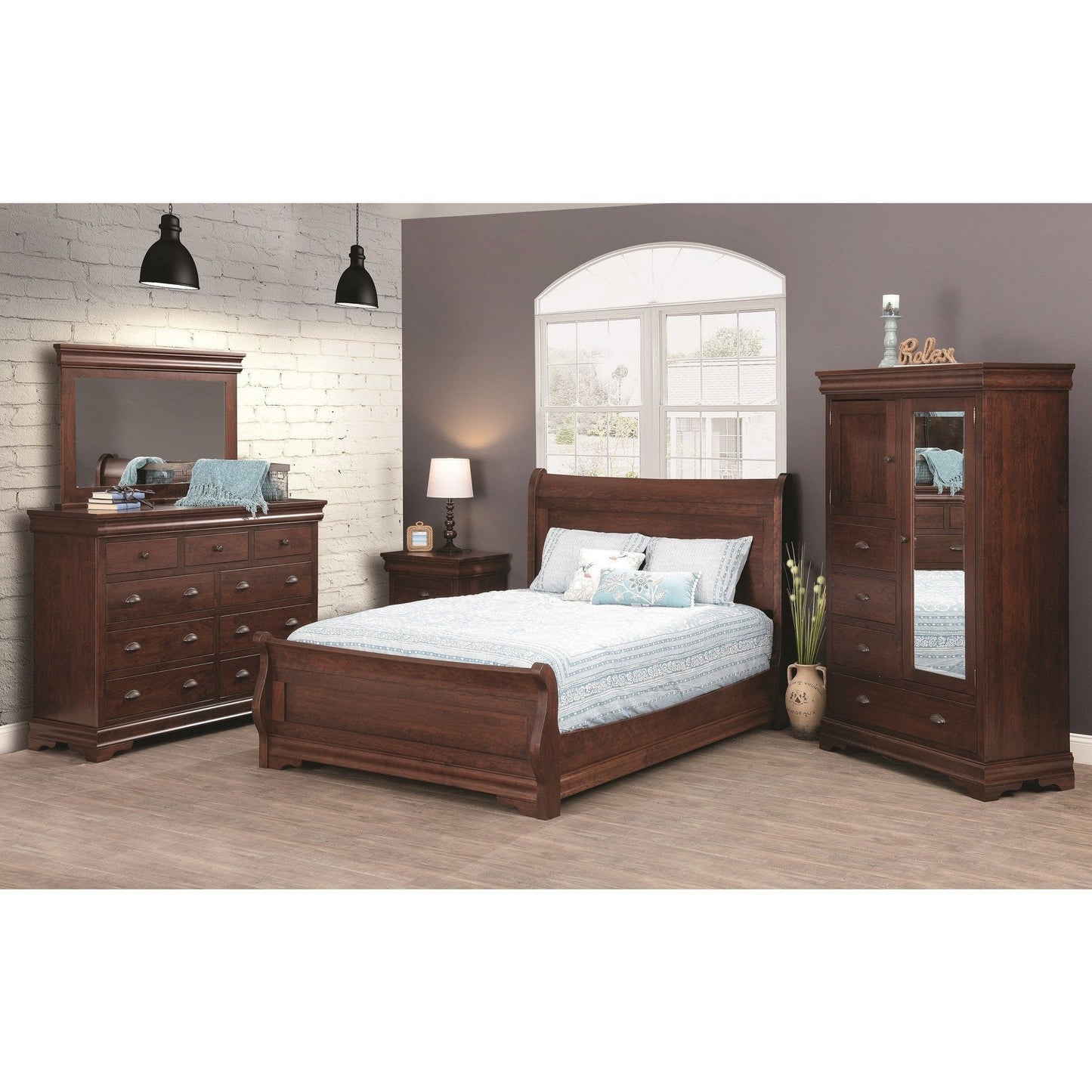 QW Amish Luxembourg Bed - 205Y-TR6100-Q