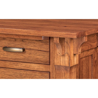 QW Amish Manitoba L-Shape Desk with Optional Hutch - 126N-MAD7288CD
