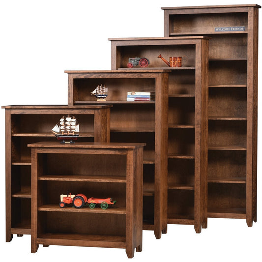QW Amish Modern Mission Bookcase 36"W - 184O-MM-3636