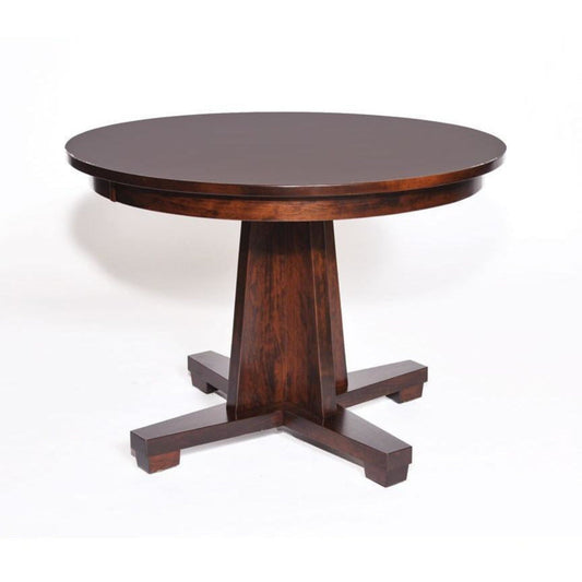QW Amish Modern Mission Single Pedestal Table - 614S-MODERNMISSION-SGL
