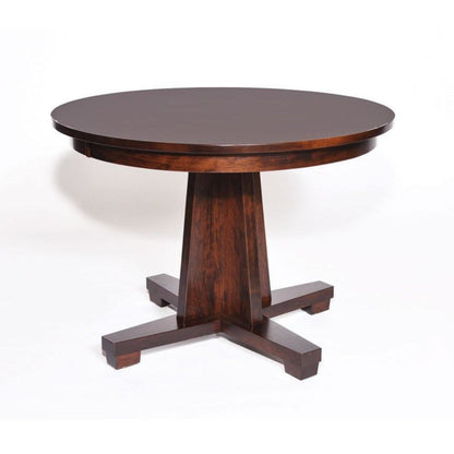 QW Amish Modern Mission Single Pedestal Table - 614S-MODERNMISSION-SGL