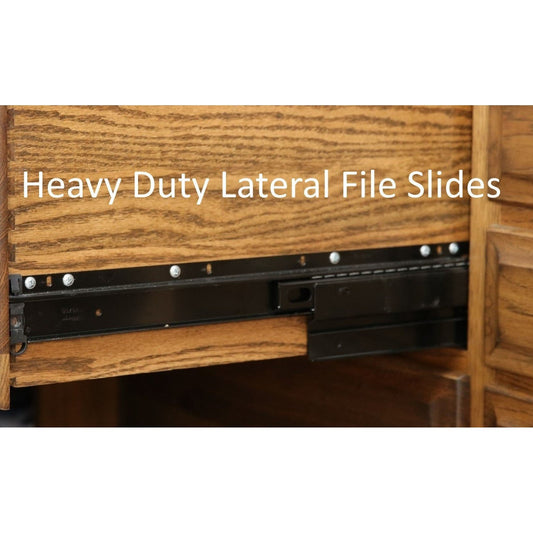 QW Amish Montereau Office Lateral File & Optional Bookshelf