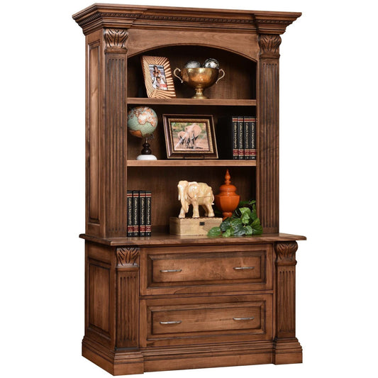 QW Amish Montereau Office Lateral File & Optional Bookshelf