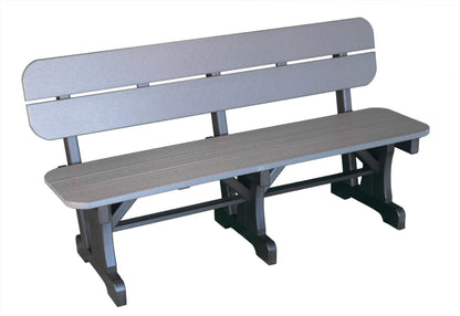 QW Amish Patio Bench w/ Back (choose your size) - 121L-BWB1536