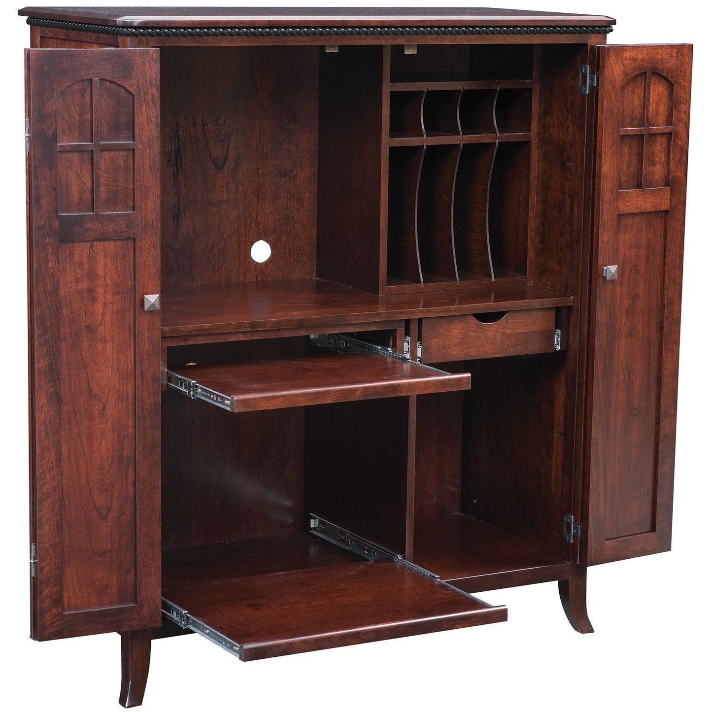 QW Amish Petite Mt Eaton Computer Armoire - 202L-GO-3208
