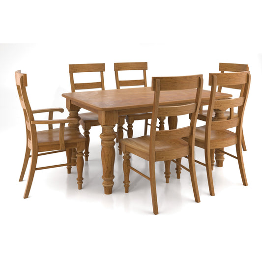 QW Amish Savannah Leg Table - 371Y-SHREVEPORT-S/S-GS-NOBEADAPRON