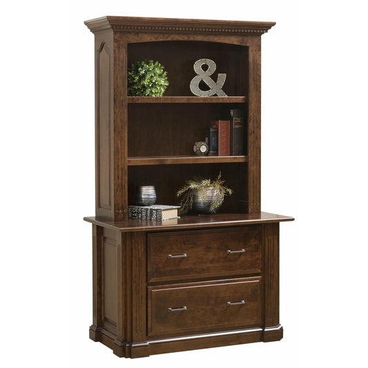 QW Amish Signature Lateral File with Optional Bookshelf - 450C-SIG-1704