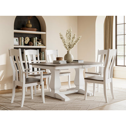 QW Amish Stacy Double Pedestal Table - 118K-STACY-DOUBLE