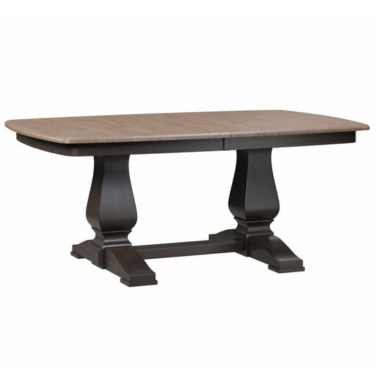 QW Amish Stacy Double Pedestal Table - 118K-STACY-DOUBLE