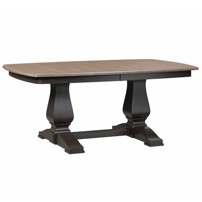 QW Amish Stacy Double Pedestal Table - 118K-STACY-DOUBLE