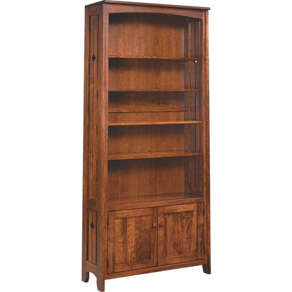 QW Amish Tempe 36x84 Bookcase with Doors - 206S-1128