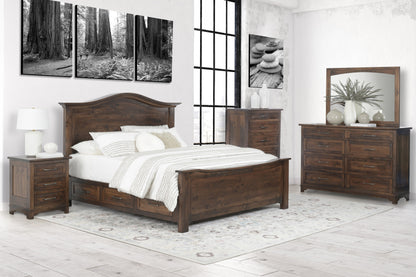 QW Amish Teton 5pc Set w/ Storage Bed - 857W-TETON-STORAGE-5PC-QN