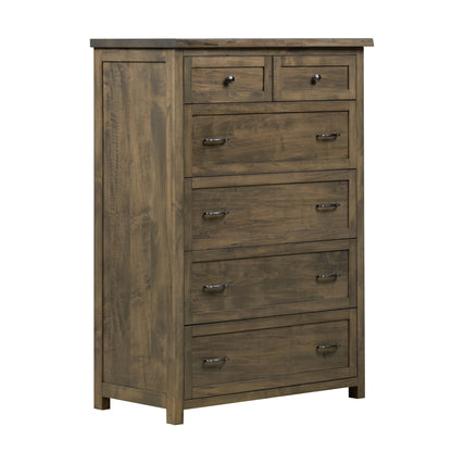 QW Amish Tuscany Live Edge 6 Drawer Chest - 857W-TUS-211-CH