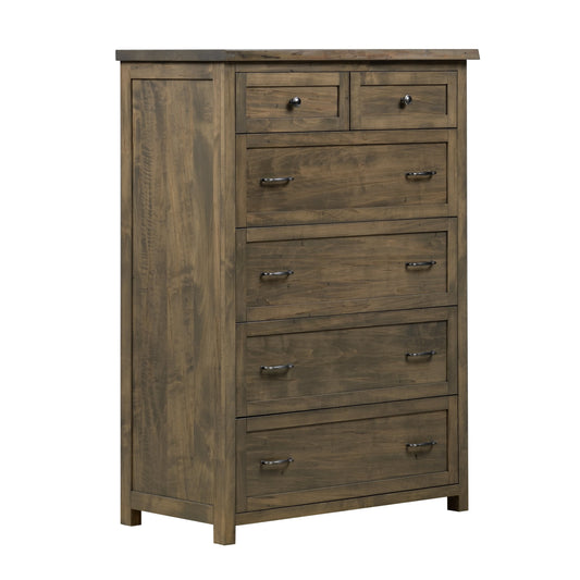 QW Amish Tuscany Live Edge 6 Drawer Chest - 857W-TUS-211-CH