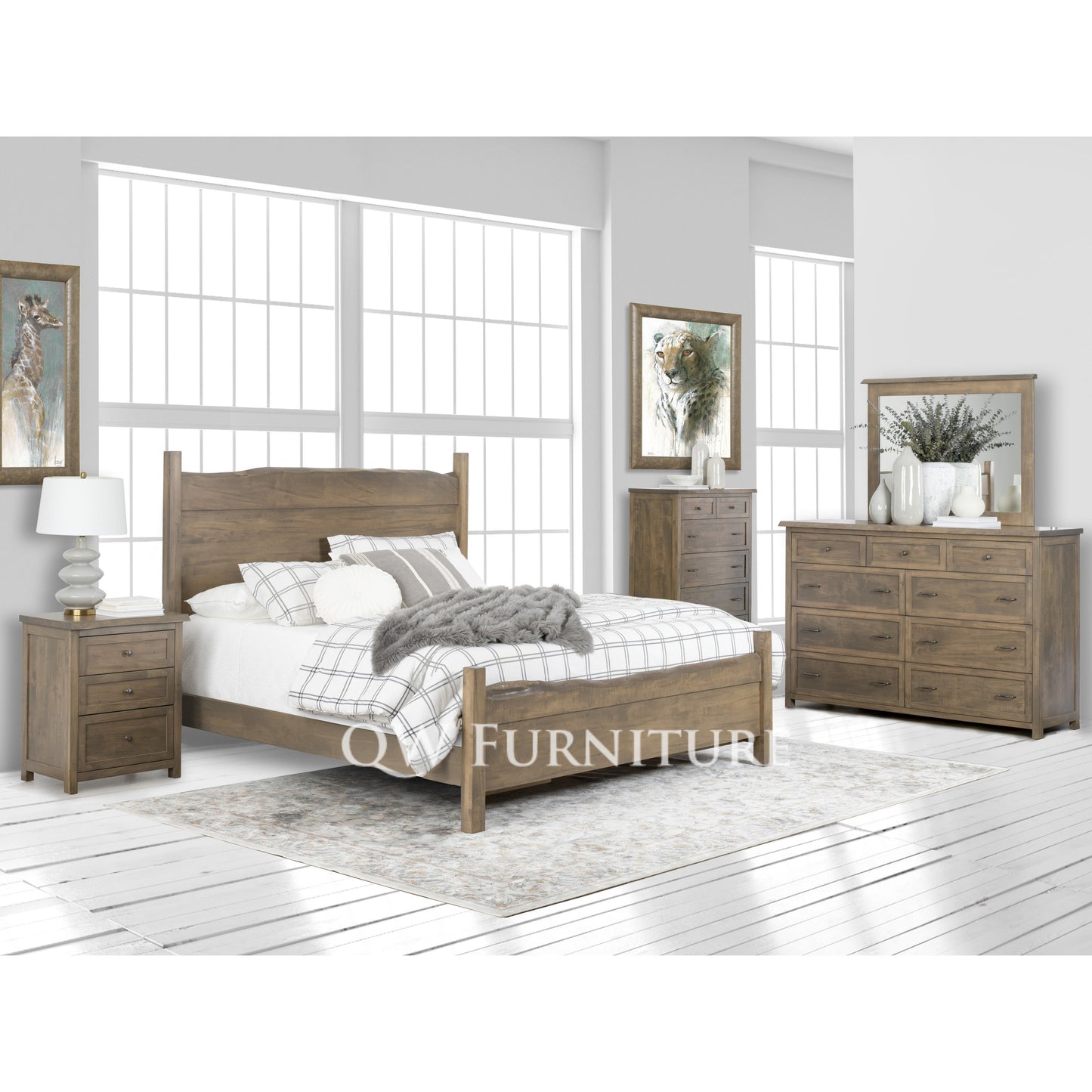 QW Amish Tuscany Live Edge 6 Drawer Chest - 857W-TUS-211-CH