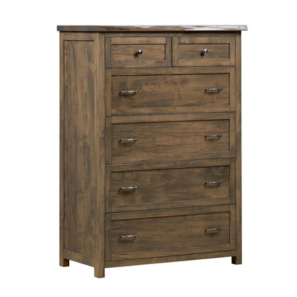 QW Amish Tuscany Live Edge 6 Drawer Chest - 857W-TUS-211-CH