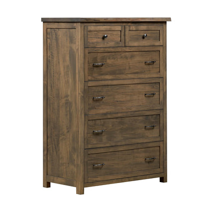 QW Amish Tuscany Live Edge 6 Drawer Chest - 857W-TUS-211-CH