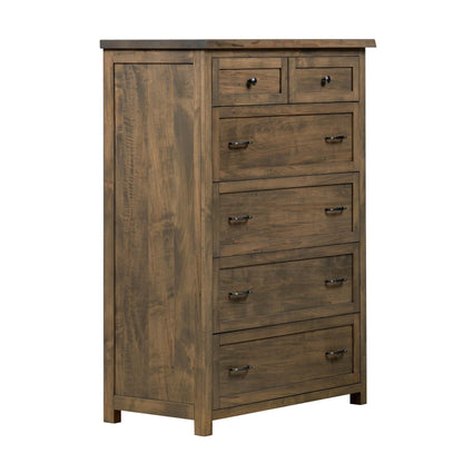 QW Amish Tuscany Live Edge 6 Drawer Chest - 857W-TUS-211-CH