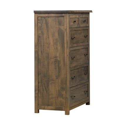 QW Amish Tuscany Live Edge 6 Drawer Chest - 857W-TUS-211-CH