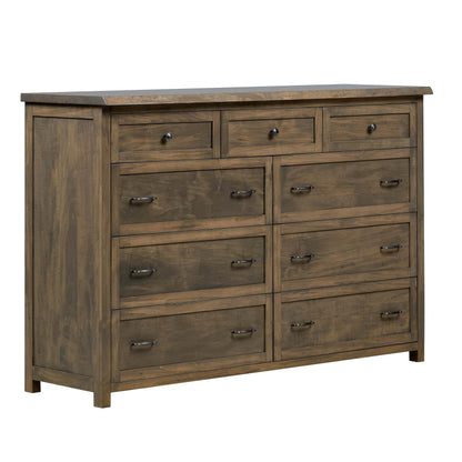 QW Amish Tuscany Live Edge Dresser with Optional Mirror - 857W-TUS-311-DR