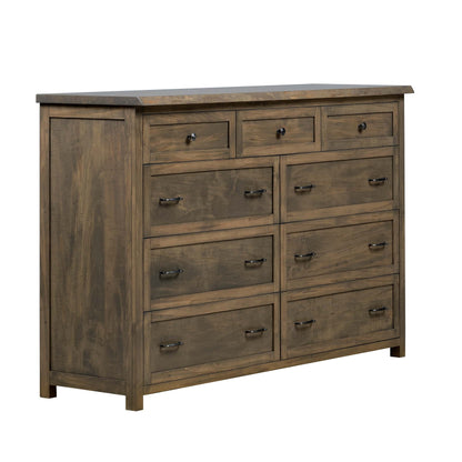 QW Amish Tuscany Live Edge Dresser with Optional Mirror - 857W-TUS-311-DR