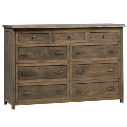 QW Amish Tuscany Live Edge Dresser with Optional Mirror - 857W-TUS-311-DR