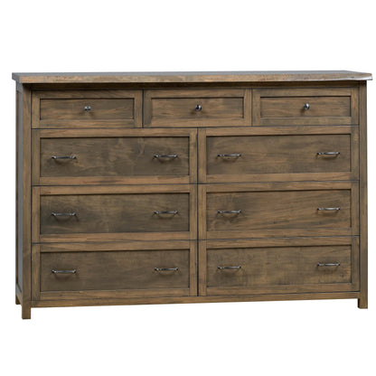 QW Amish Tuscany Live Edge Dresser with Optional Mirror - 857W-TUS-311-DR