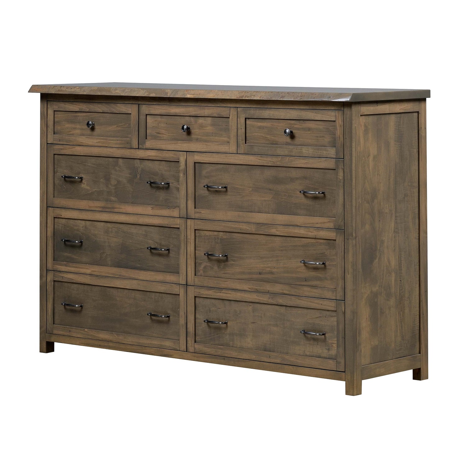 QW Amish Tuscany Live Edge Dresser with Optional Mirror - 857W-TUS-311-DR