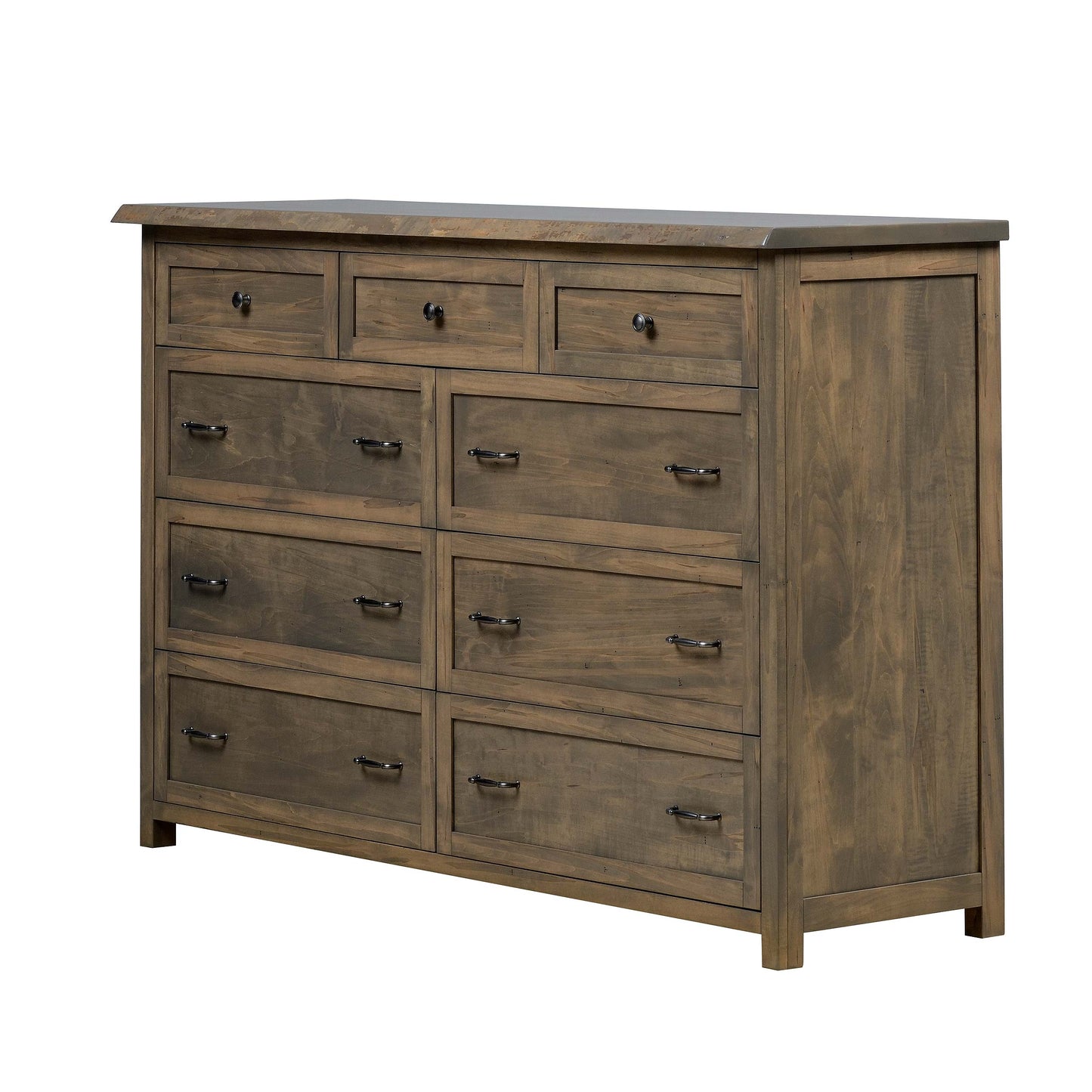 QW Amish Tuscany Live Edge Dresser with Optional Mirror - 857W-TUS-311-DR