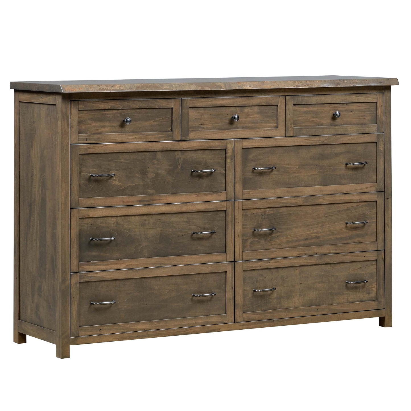 QW Amish Tuscany Live Edge Dresser with Optional Mirror - 857W-TUS-311-DR