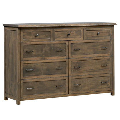 QW Amish Tuscany Live Edge Dresser with Optional Mirror - 857W-TUS-311-DR