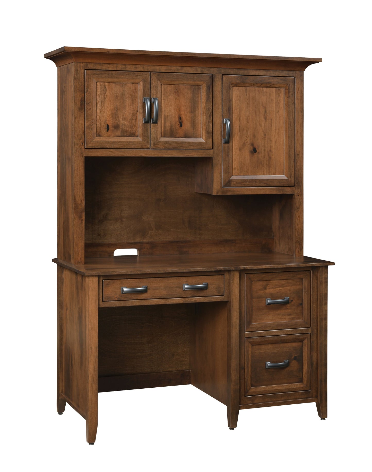 QW Amish Ventura Single Pedestal Desk w/ Optional Hutch - 184O-VT-2450