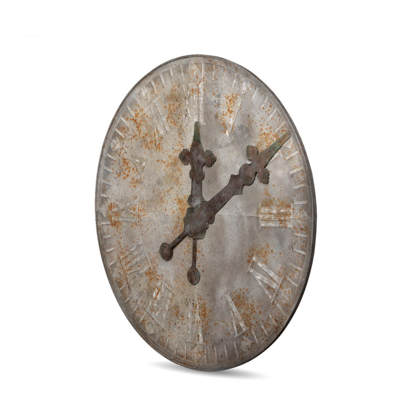 Park Hill Collection State Capitol Clock Face Relic - Stunning Distressed Rust Iron Wall Art for Unique Home Decor - EWR80952