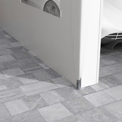 10' x 20' Heavy Duty Portable Garage with 4 Mesh Windows & 2 Doors, White - 84C-523V00WT