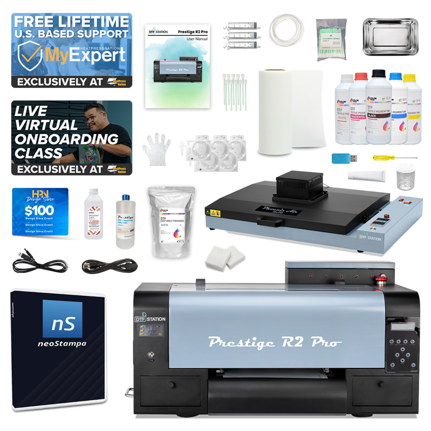 DTF Station Prestige R2 Pro 13" Curing Oven Bundle - BNDL-DTFS-PRR2PRO-PX16X20-V-S
