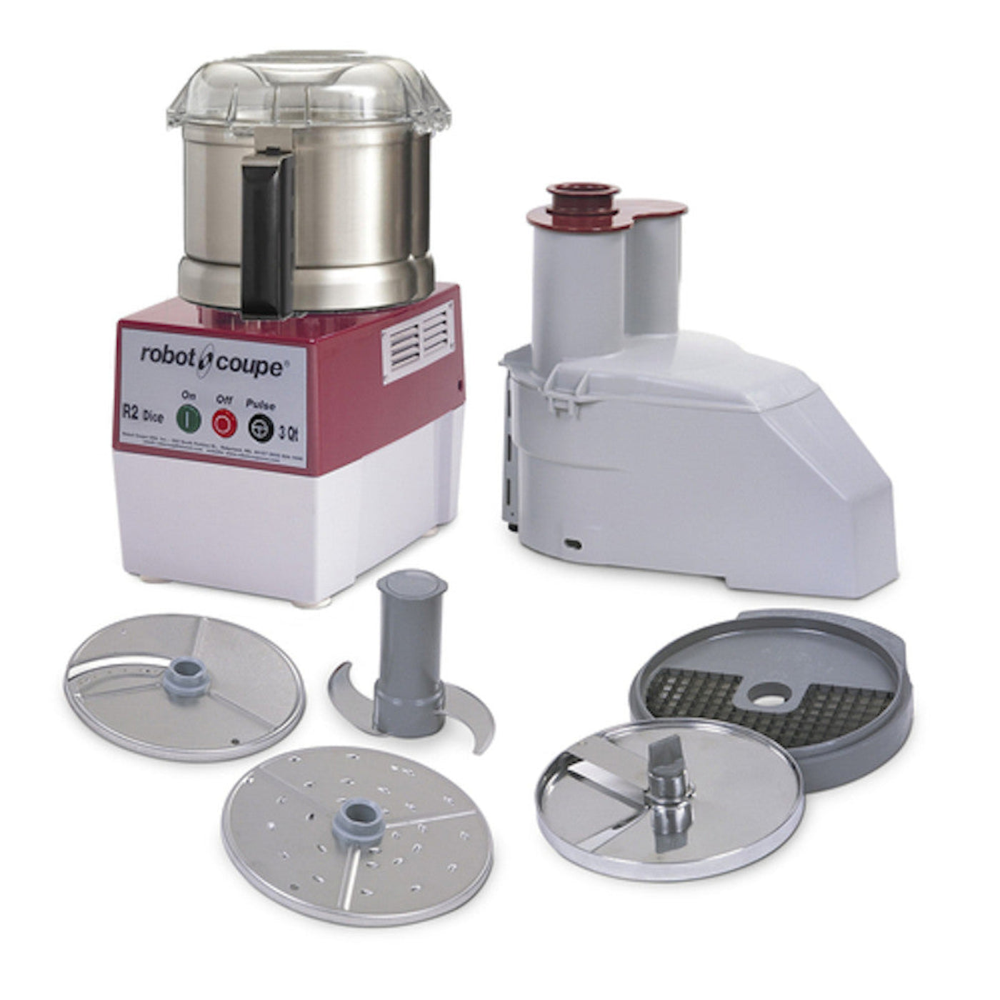 Robot Coupe R2UDICE Combination Continuous Feed Food Processor / Dicer with 3 Qt. Stainless Steel Bowl - RCR2DICEULTRA