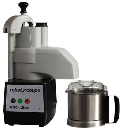 Robot Coupe R301U Combination Continuous Feed Food Processor with 3.5 Qt. Stainless Steel Bowl - RCR301ULTRA
